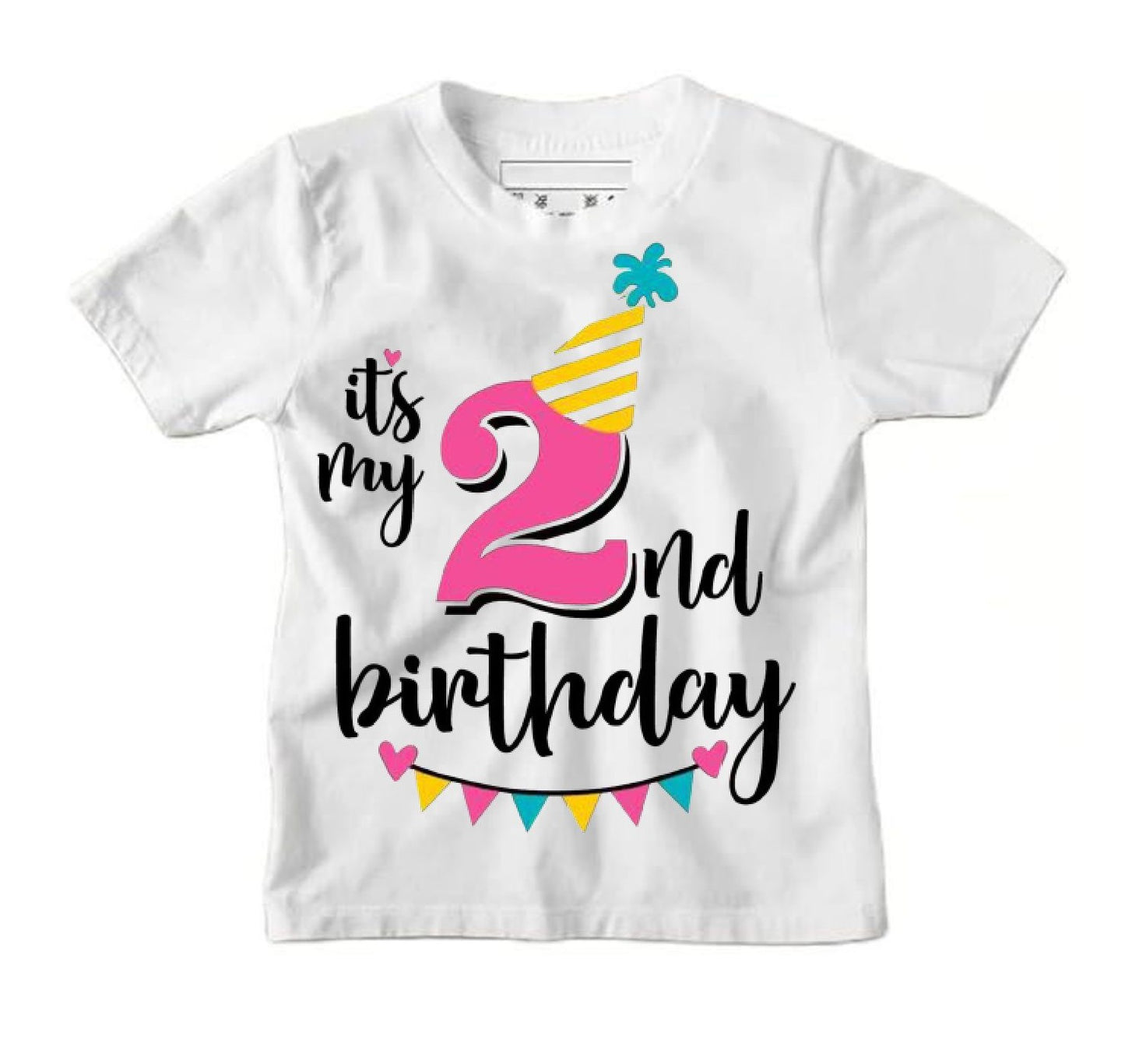 Its My 1st to 9th Birthday Printed T-shirt For Kids I It's My First Birthday I  Round Neck Half Sleeves Unisex White T-Shirt for Boys & Girls