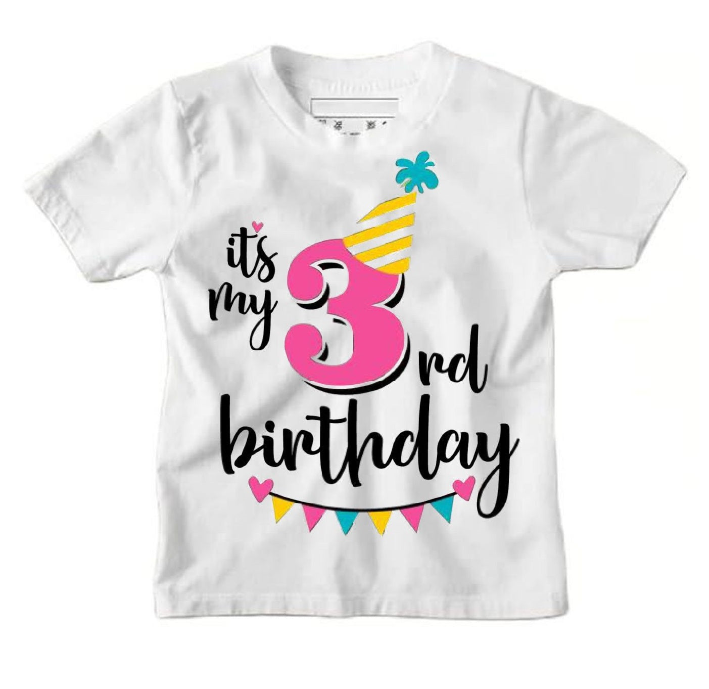 Its My 1st to 9th Birthday Printed T-shirt For Kids I It's My First Birthday I  Round Neck Half Sleeves Unisex White T-Shirt for Boys & Girls