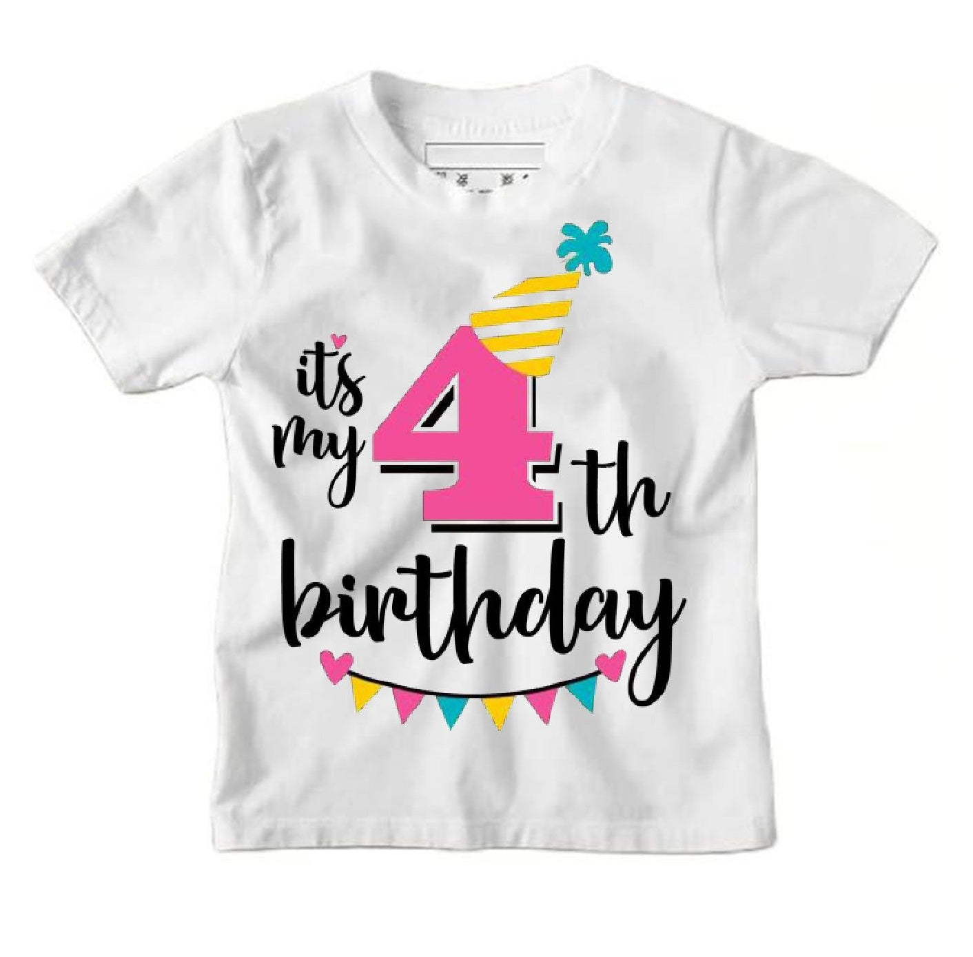 Its My 1st to 9th Birthday Printed T-shirt For Kids I It's My First Birthday I  Round Neck Half Sleeves Unisex White T-Shirt for Boys & Girls