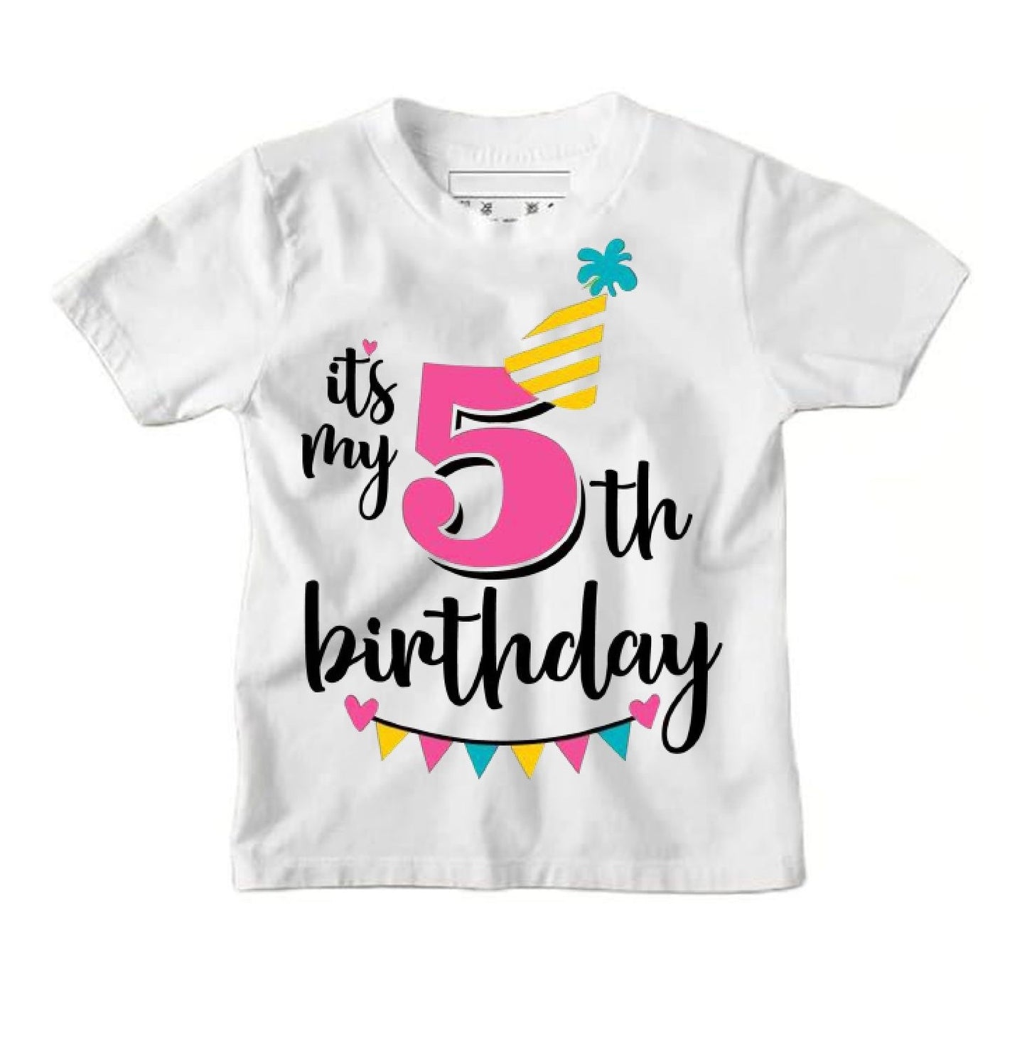 Its My 1st to 9th Birthday Printed T-shirt For Kids I It's My First Birthday I  Round Neck Half Sleeves Unisex White T-Shirt for Boys & Girls